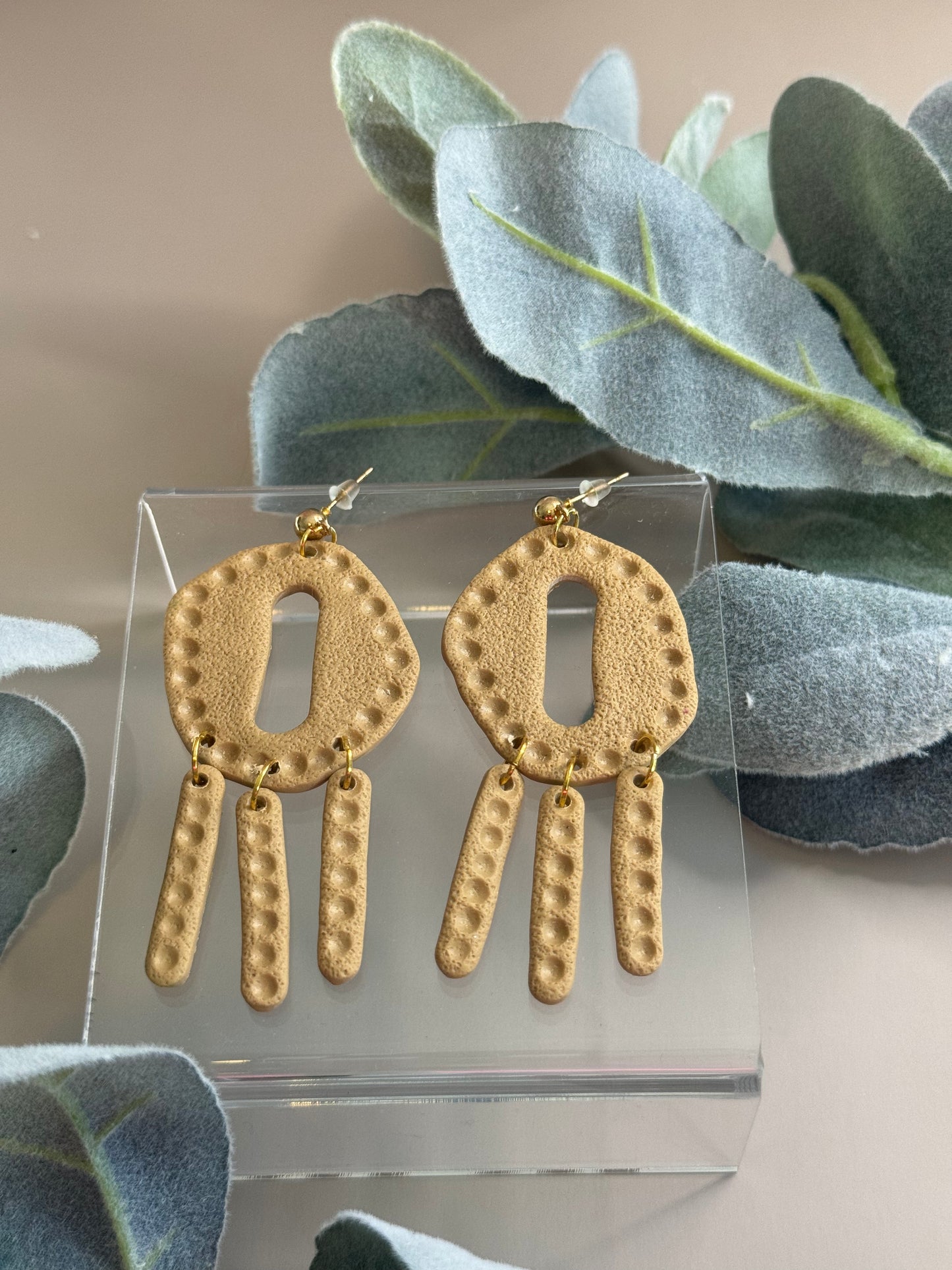 Mustard Yellow Abstract Earrings