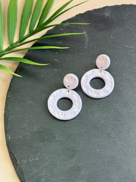 Faded Lilac Floral Earrings