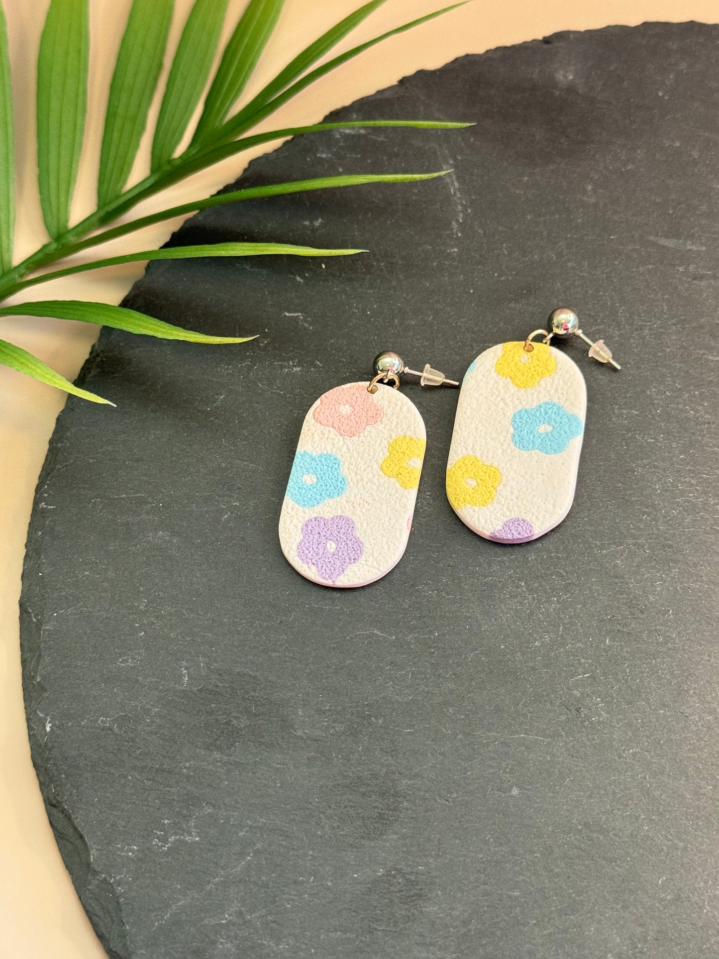 Pastel Multi-Color Flower Earrings