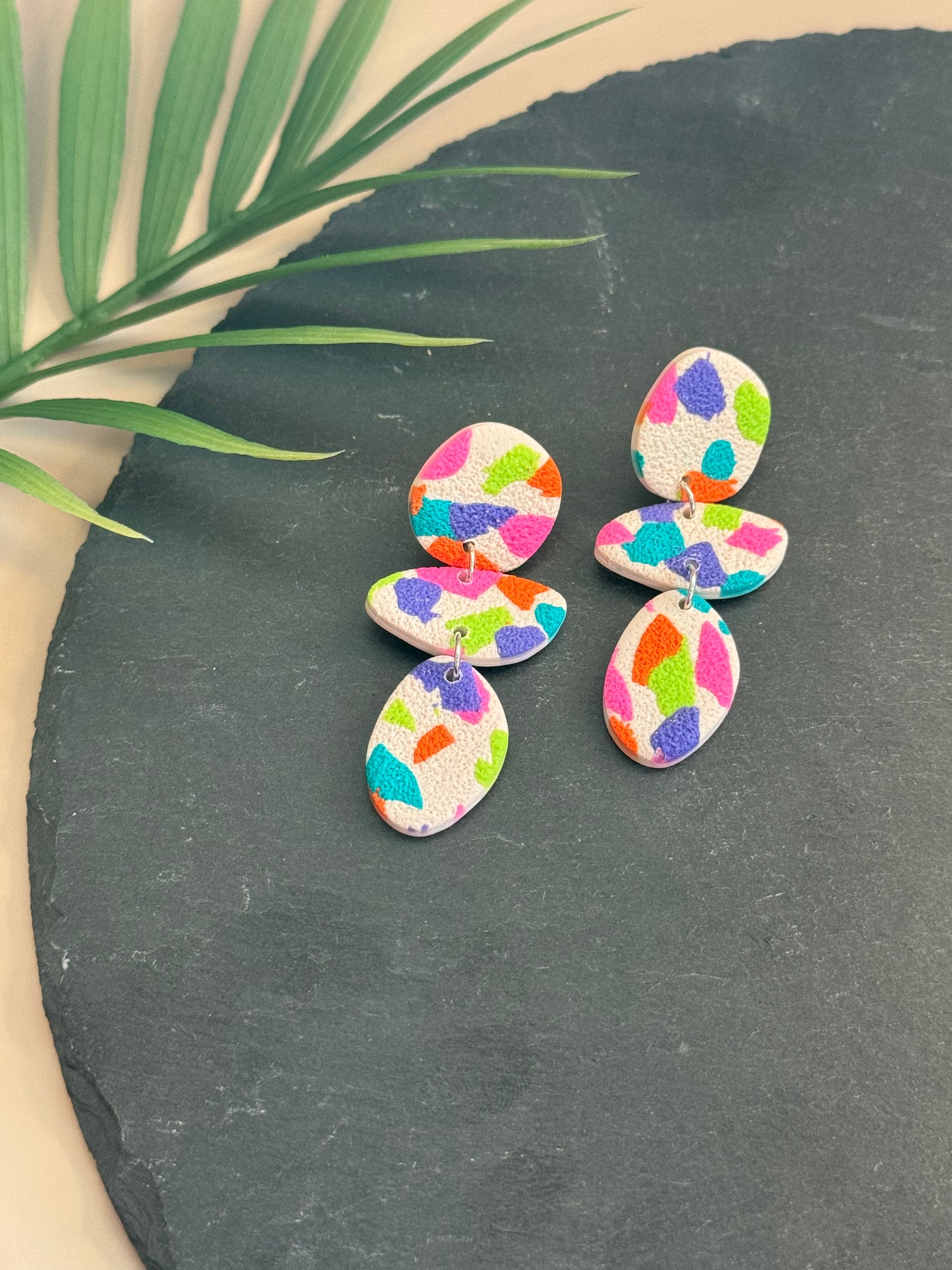 Neon Terrazo Earrings