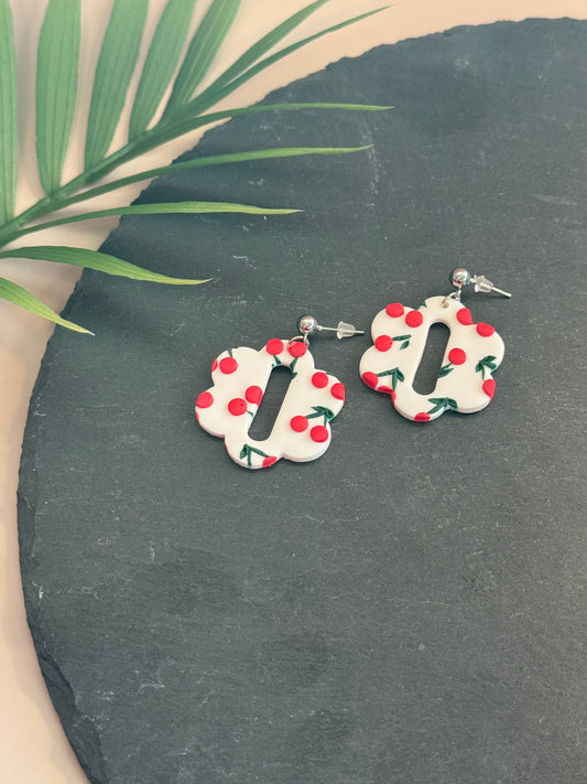 Cherry Flower Earrings