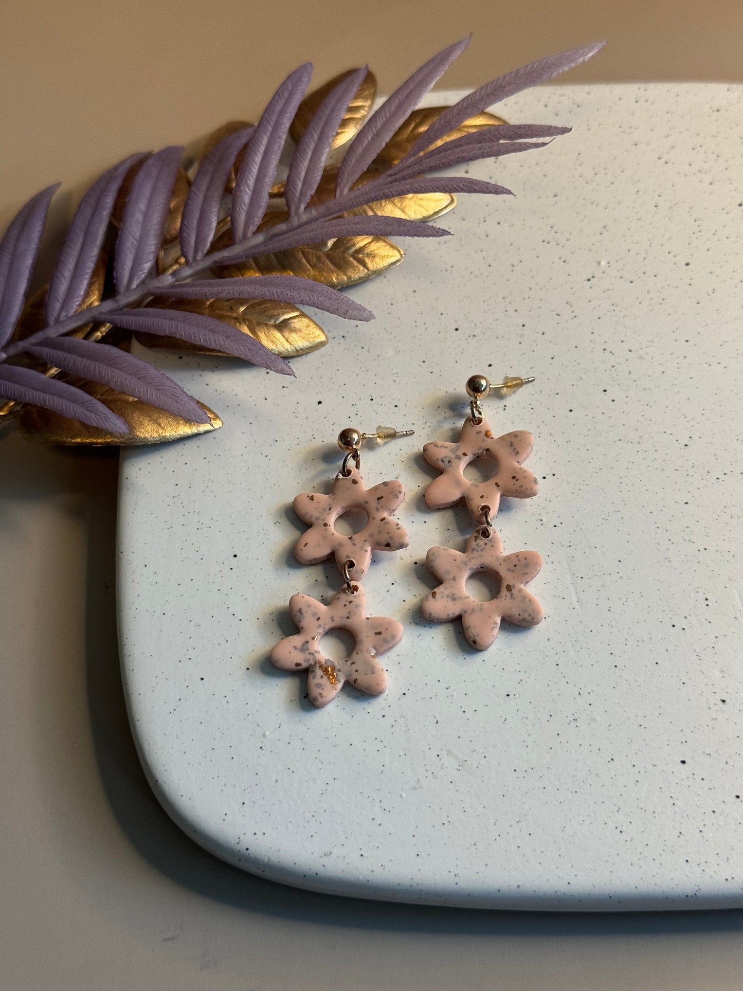 Stacked Flower Earrings