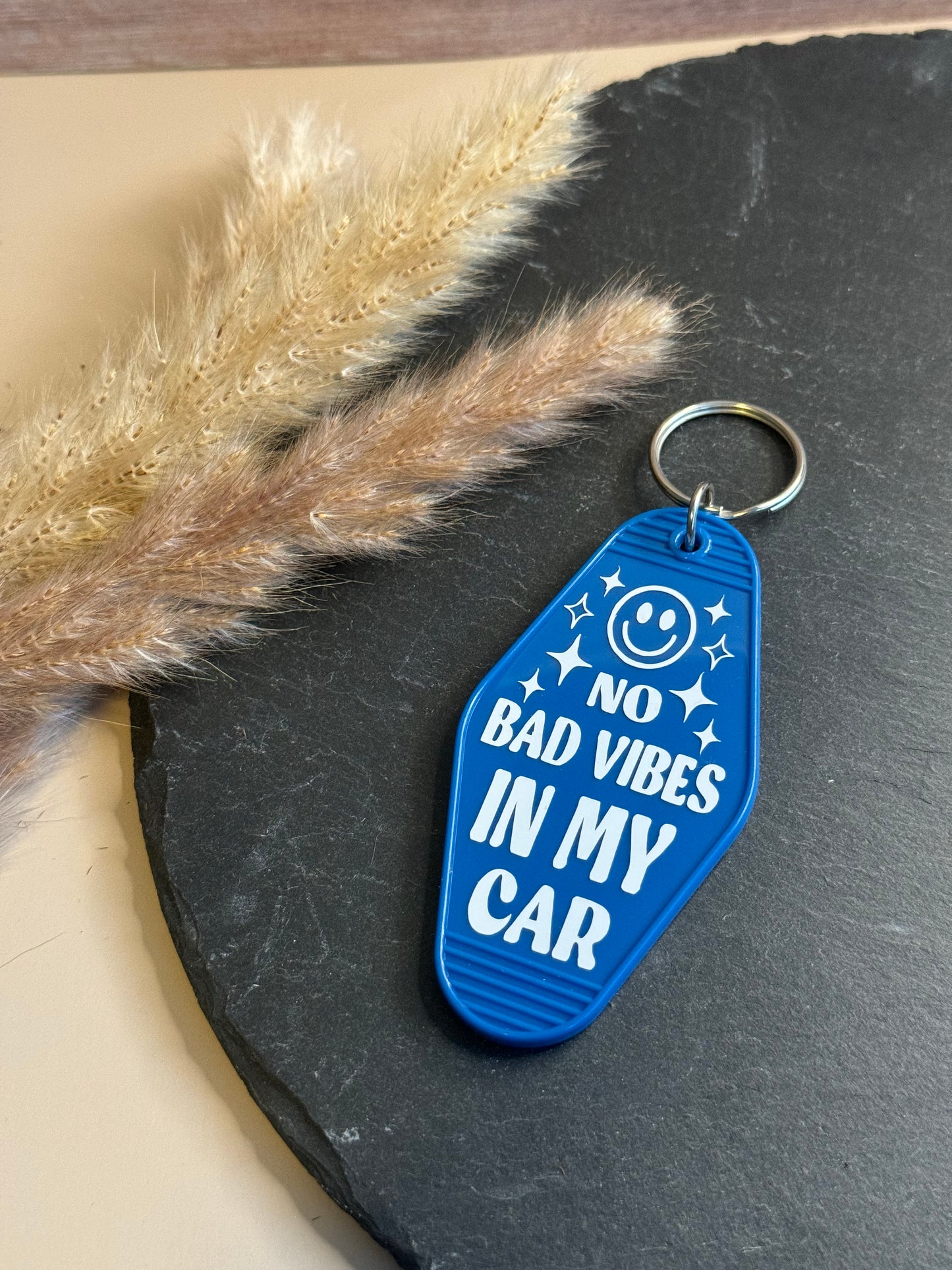 No Bad Vibes Motel Key Chain